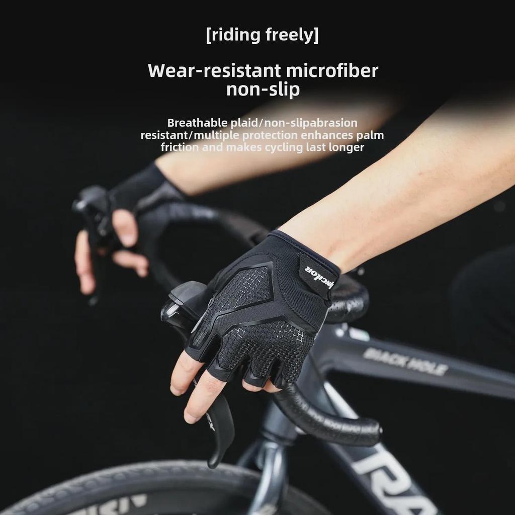 Breathable Summer Half-Finger Shock-Absorbing Cycling Gloves for Men & Women