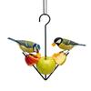 Oriole Bird Feeder Outdoor Hanging Orange Fruit Food Holder with Hook Weather-proof Outside Garden Metal Hummingbird Feeding Device
