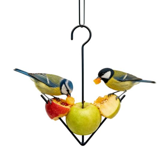Oriole Bird Feeder Outdoor Hanging Orange Fruit Food Holder with Hook Weather-proof Outside Garden Metal Hummingbird Feeding Device