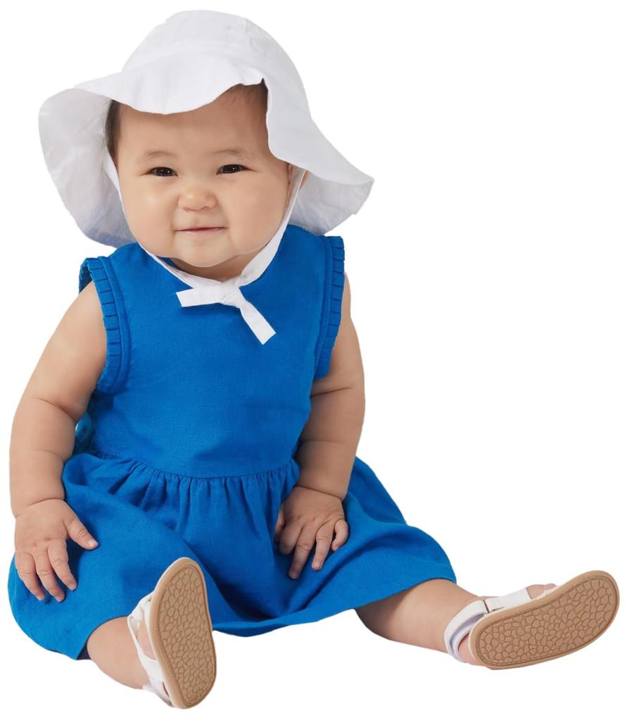 Dress A0CLN Royal Blue 24 Months 86cm [Petit Bateau] One-piece