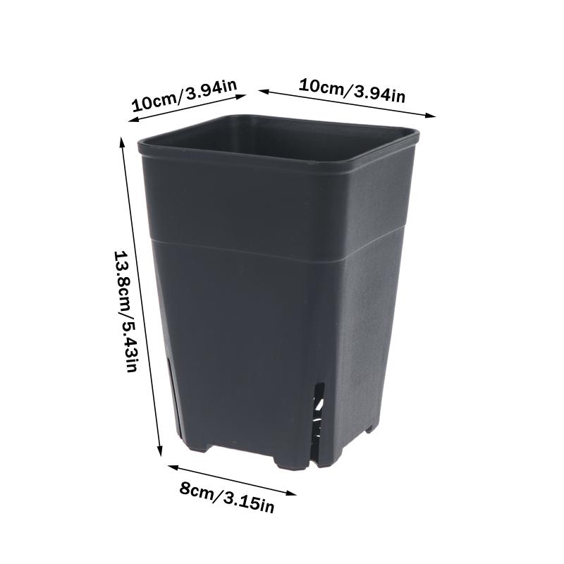 

Горшки для рассады Квадратные Пластиковые Саженцы Посадка Горшок Глубокий Питомник Дерево Горшок Цветок Растение Контейнер Горшок Сад Выращивание Цветочные горшки 1 чёрный