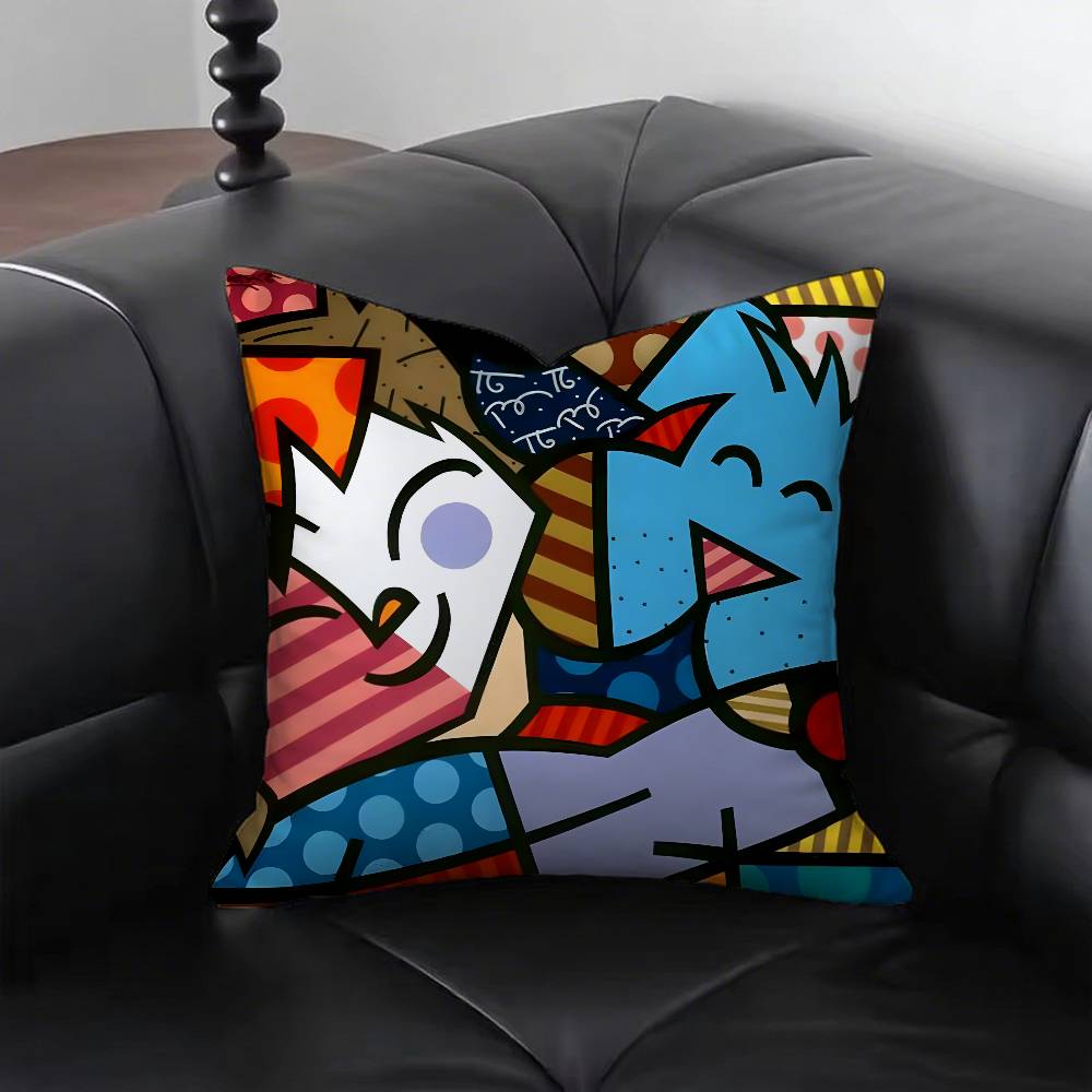 BBritto Anime Pillow Case Fashion Square Pillowcase Bedroom Sofa Room Ins Decoration Leisure