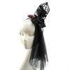 Mini Top Steampunk Headband Parties Fancy Dress Up Carnival Black Tulle