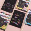 4 Books Rainbow Scratch Paper Art Notebooks Scratch Note Pads Rainbow Black Scratch Off Note Sheet for Boys Girls Birthday Gift