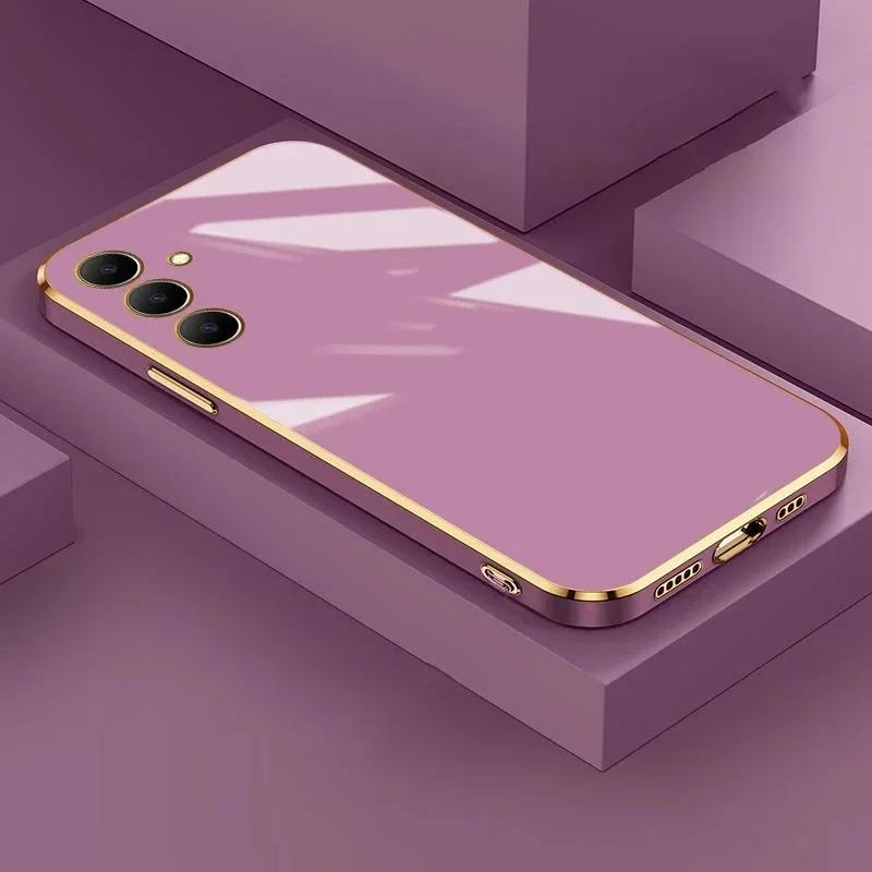 Luxury Plating Case For Samsung Galaxy M54 M14 M32 M22 M13 M23 M33 M53 5G M12 A12 A22S A51 A72 A73 Soft Silicone Phone Cover