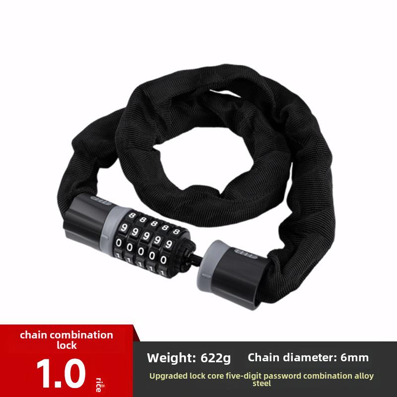 Electric Motorcycle Anti-Theft Chain Lock for Bikes and Doors