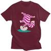 Cheshire Cat Animation Tshirts Short Sleeve Print T Shirt Unique Alice In Wonderland T-shirts Slim Cotton Tee Tops Unisex