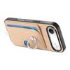 For iPhone Air Case Ring Kickstand Leather Back Cover with Magnetic Detachable Card Holder