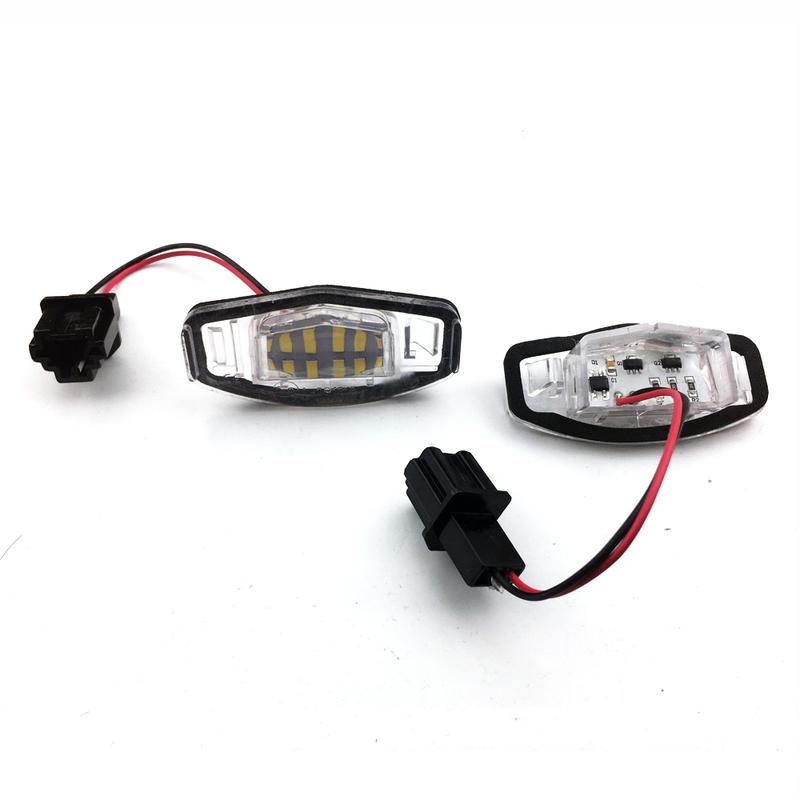 Xenon White OEM-Fit LED License Plate Light For Acura MDX RL TL TSX ILX For Honda Civic Accord Odyssey License Plate Light
