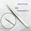 Blooming High-Precision False Eyelash Tweezers - Polished ST Series, 1.5mm Round Edge, Hot Sale