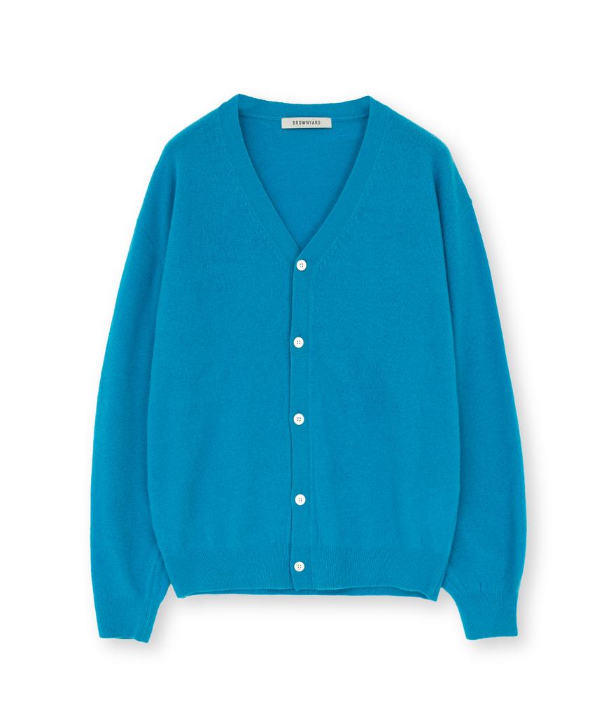 Brownyard Cashmere V-Neck Cardigan, Blue