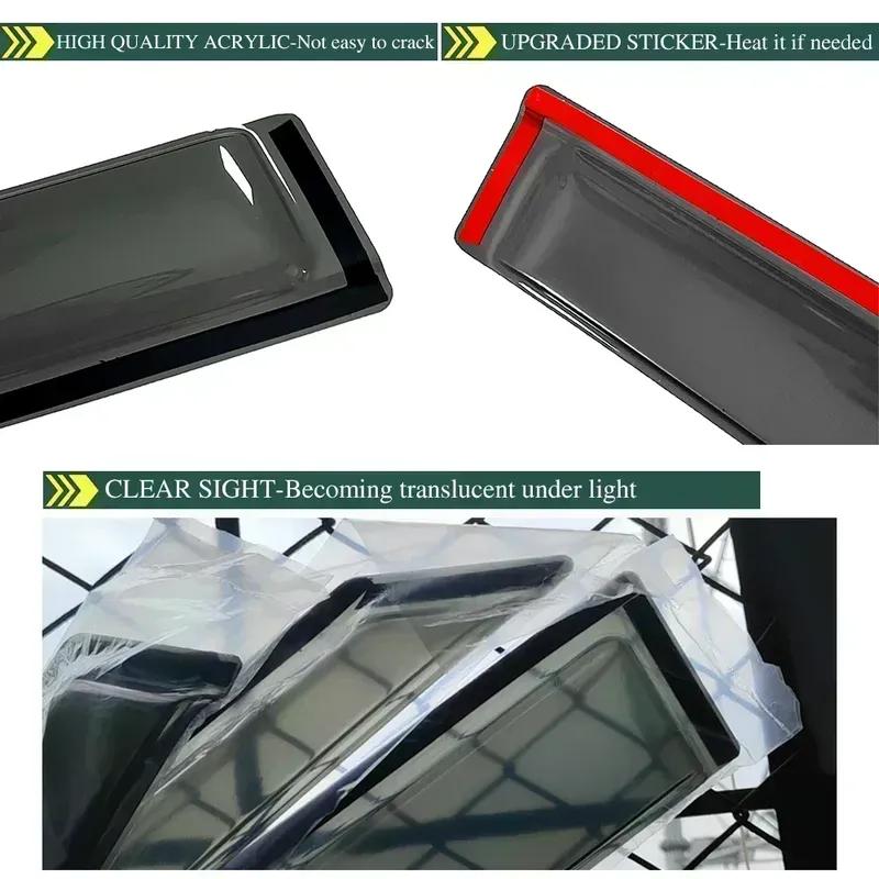 Deflettori Pioggia per Finestrini per VW T6 2016 2017 2018 2019 2020 2021 Transporter Deflettori Vento Parapioggia Visiera Porta Sfiato