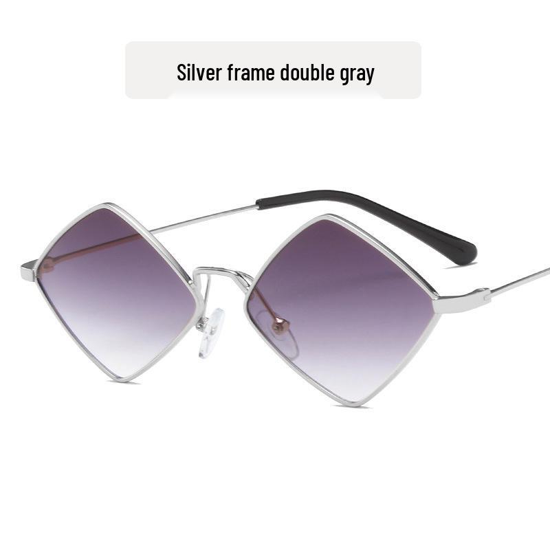 2020 European & American Retro Diamond Metal Irregular Sunglasses