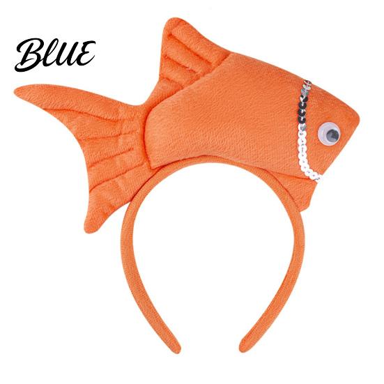 Fischkostüm Kopfschmuck Goldfisch Stirnband Design Haarreif Verstellbar Cosplay Requisiten Partykleid