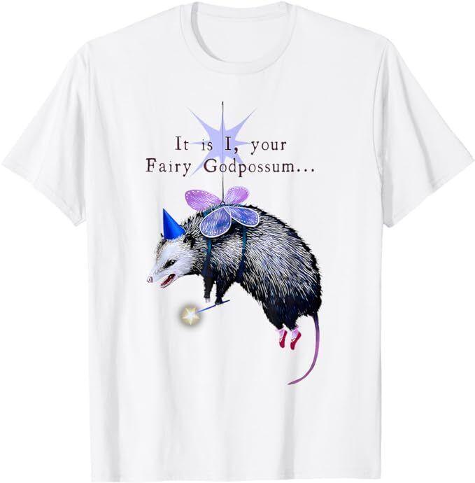 

It Is I Your Fairy God Possum Funny Opossum T-Shirt M