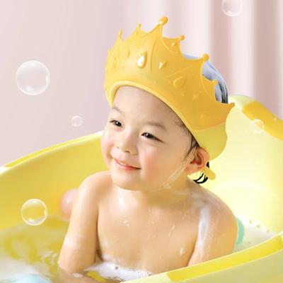 Nastavitelná velikost Dětský šampon Čepice Korunka Baby Shower Čepice Kreslený kšilt do vany Kojenecký štít do vlásků Ochrana uší Vodotěsný