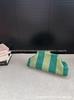 Women's Striped Knitted Makeup Bag - Versatile, Stylish, Large Capacity