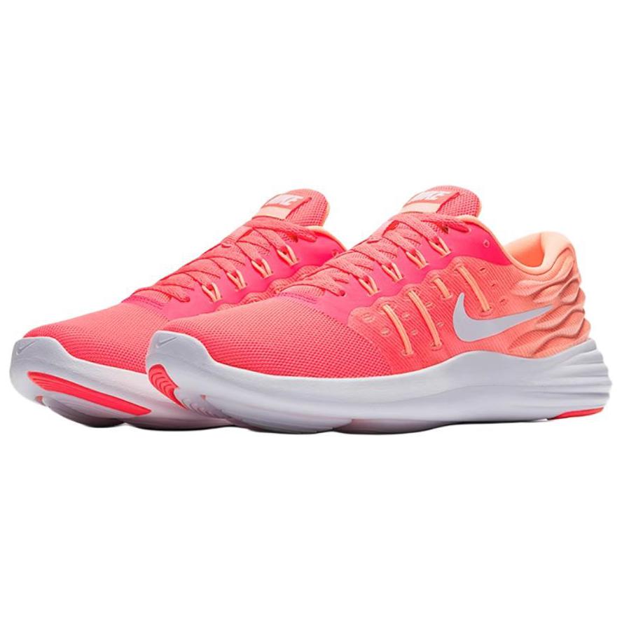 Nike LunarStelos Comfortable Versatile Non-Slip Wear-Resistant Rebound Low-Top Casual Running Shoes Women Sneaker Red Orange 844736-604
