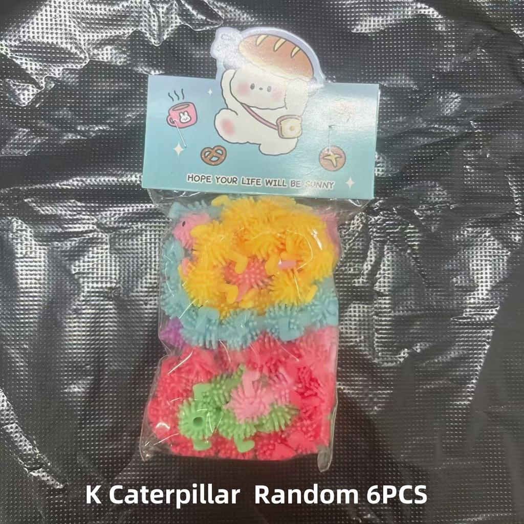 6 Pièces Jouets Fidget Vers à Tirer Licorne Drôle Ficelle Extensible Corde TPR Jouets Anti-Stress Ficelle Soulagement du Stress Jouet d'Évacuation Autisme