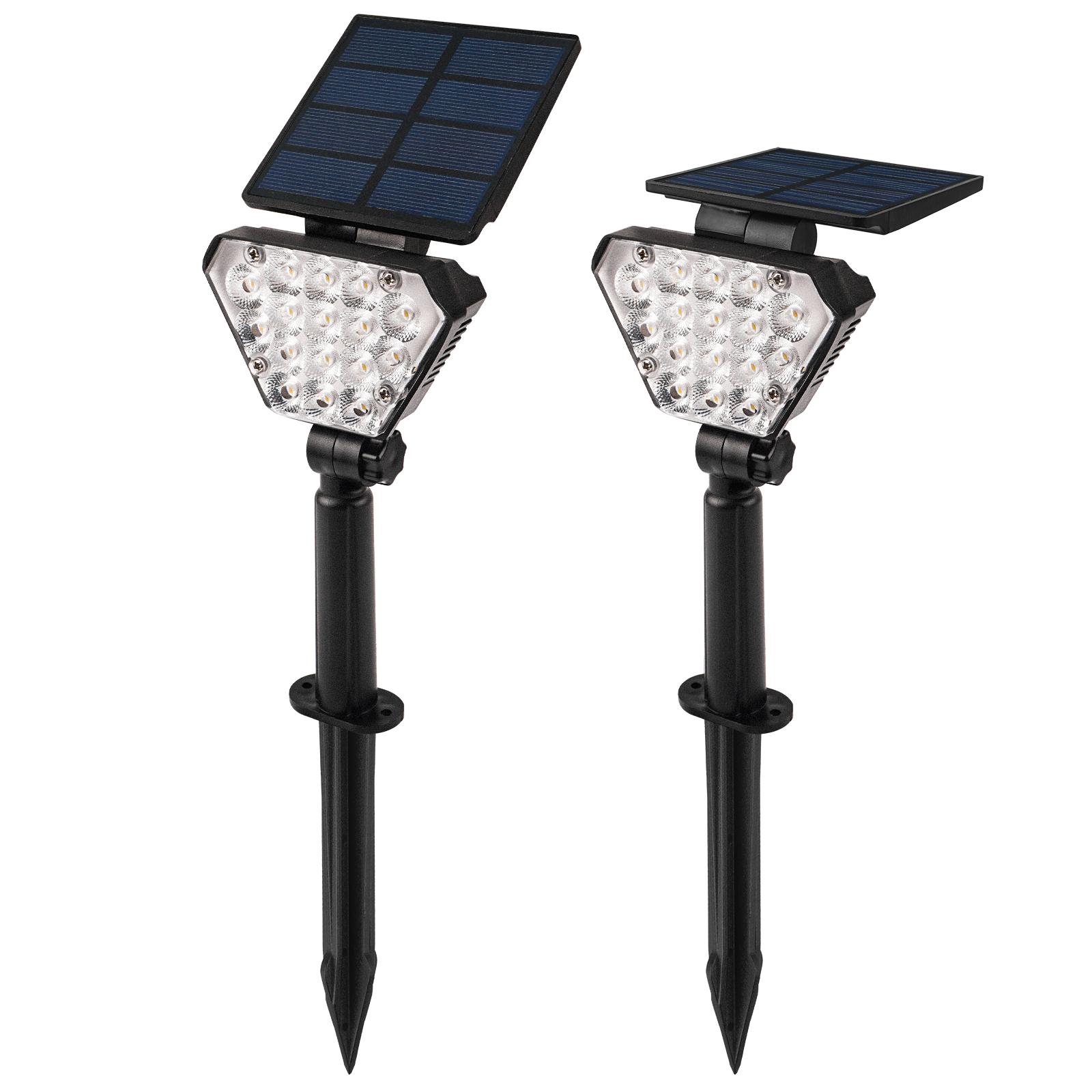 

T-SUN 2 шт. солнечный садовый светильник наружный 6000k солнечный настенный светильник регулируемая солнечная лампа IP65 наружное освещение ландшафтный светильник
