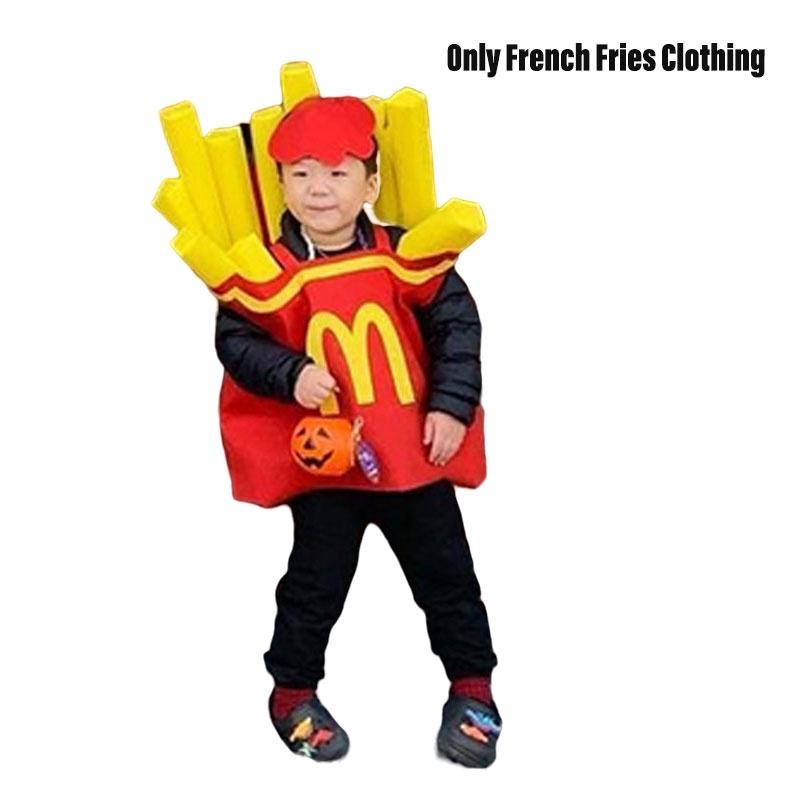Korean Ins Halloween Children's Costume For Kindergarten Party Show Outfit Boys And Girls French Fries Clothes Inflatable Column)