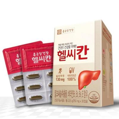 (Feito na Coreia) Chong Kun Dang Health Healthy Khan Milk Thistle Suplemento Nutricional (30 comprimidos x 2ea)
