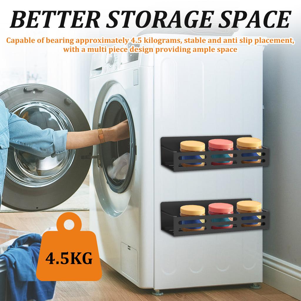 4 Stück Kühlschrank Stark Magnetisch Regal Küche Gewürz Gewürz Lagerregal Mikrowelle Kühlschrank Schrank Multifunktionaler Organizer