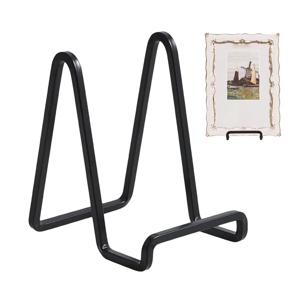 Metal Plate Stands Holder Plate Display Stand Picture Easel Display Pictures Frame Photo Decorative Plate Dish Tabletop Arts