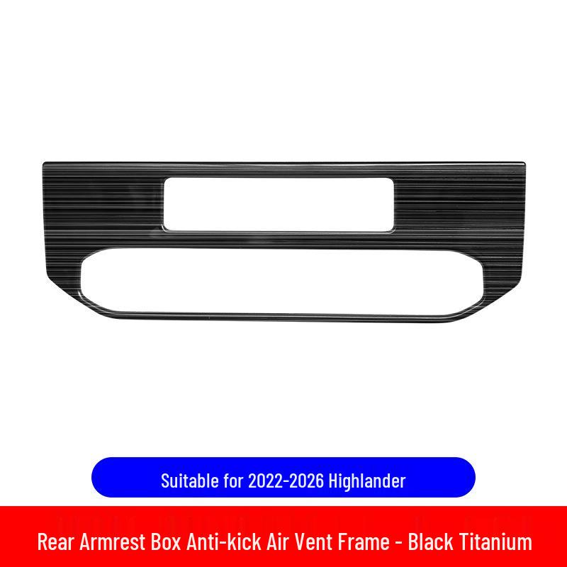 Highlander 22-26 Rear Armrest Box Kick-proof Air Vent Frame Decor Parts черный титан