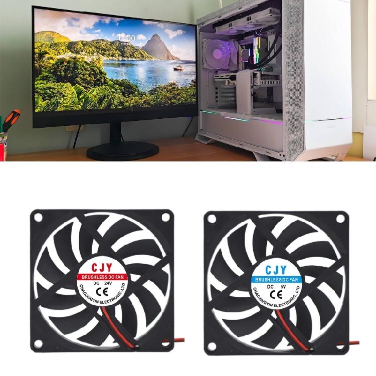 80mm 5V/24V Quiet Computer Fan PC Fan For Computer PC Case GPU CPU Cooling Radiator Cooling Accessories