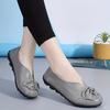 Damen Schleifen-Loafer - Bequeme einfarbige flache Schuhe (grün, Rot, Beige, Schwarz, Braun), Leichte Freizeitschuhe, nur Handwäsche