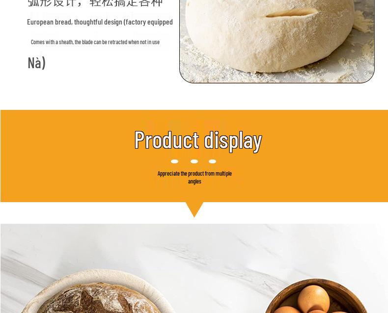 Fermentation Basket Set: Rattan Bread Basket, Scraper, Mixer & Oval Baking Tool. European Style for Artisan Bread.