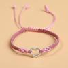 Fashionable Simple Woven Bracelets for Women Hollow Love Heart Designs Suitable for Parties and Dates Decoration