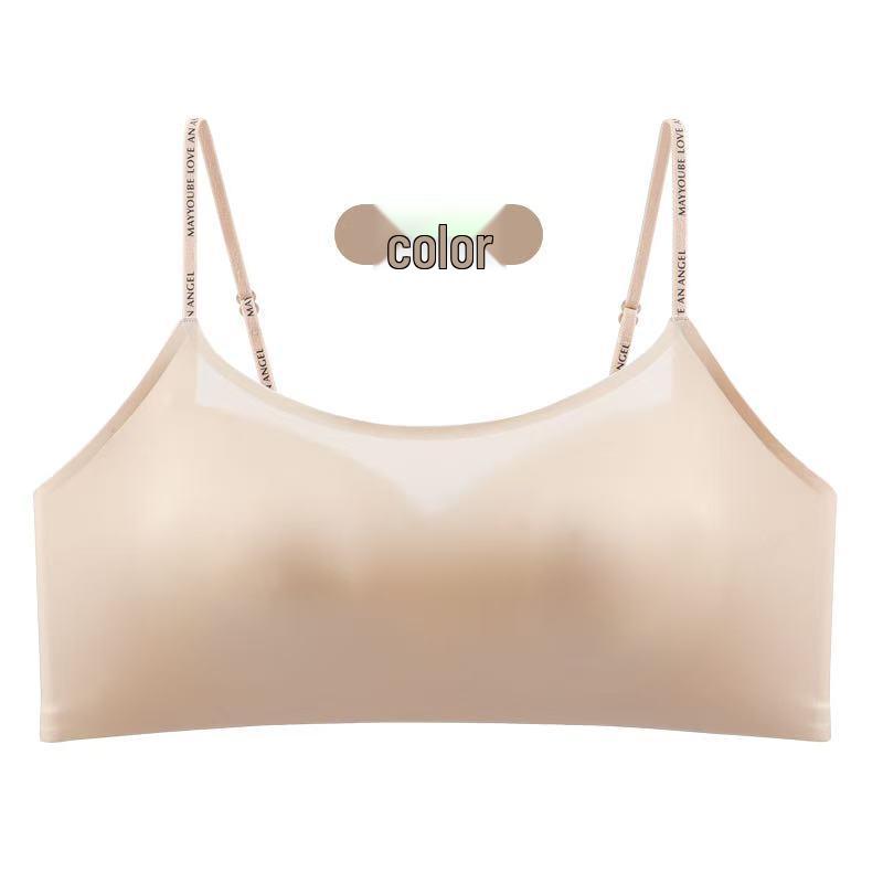 Sommer Ultra-dünne Französische Nahtlose Spitze Dessous mit Dreieckskörbchen & Anti-Hänge Stütz-BH