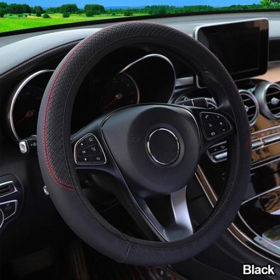 Car Steering Wheel Covers Anti-Slip PU Leather Sport fit 37~38cm Steering Wheel чёрный