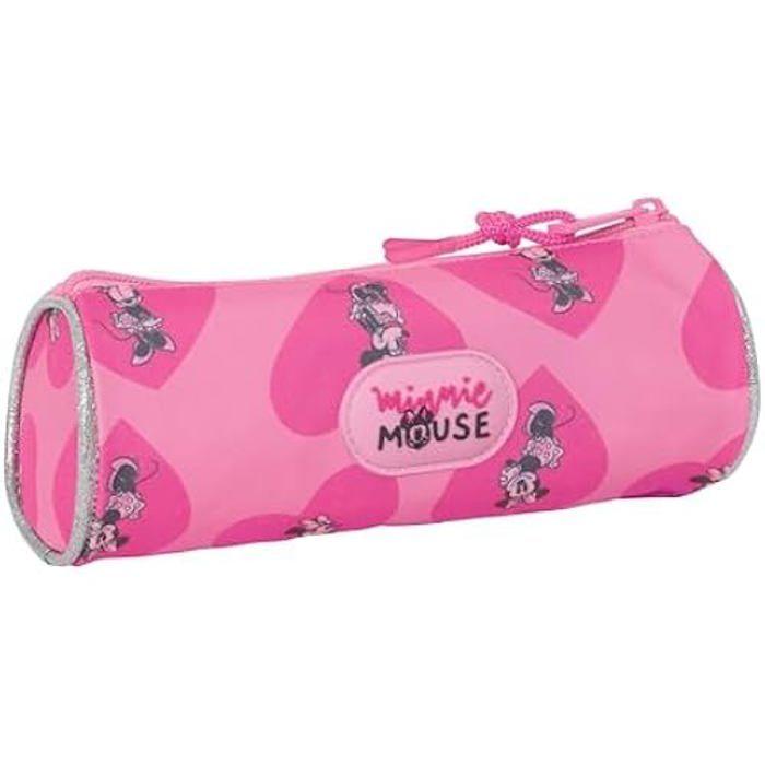 Trousse Ronde - SAFTA - Minnie Mouse Loving - Rose - Licence Disney - Synthétique