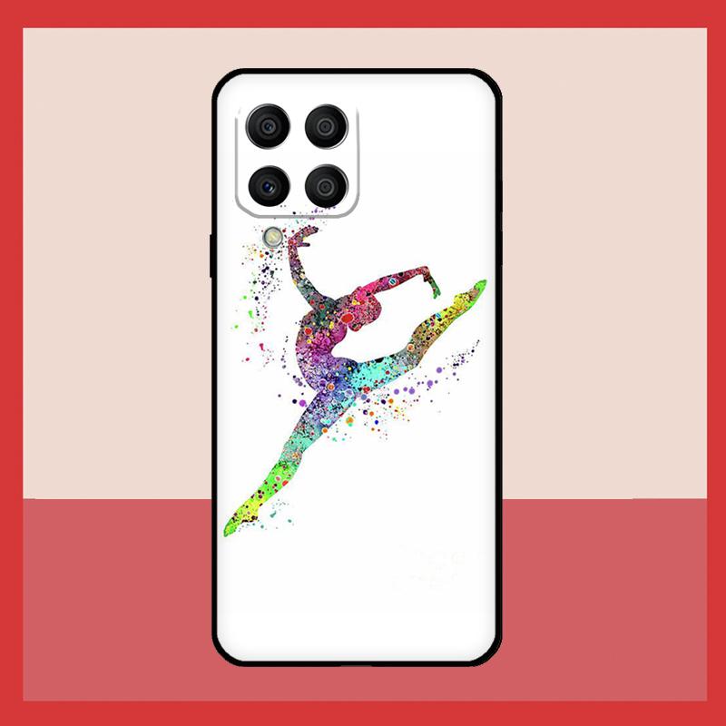 Gymnastics Watercolor Printing Case For Samsung Galaxy M56 M12 M06 M32 M52 M35 M55 M15 M11 M13 M14 M16 M36 M31 M53 M34 M54