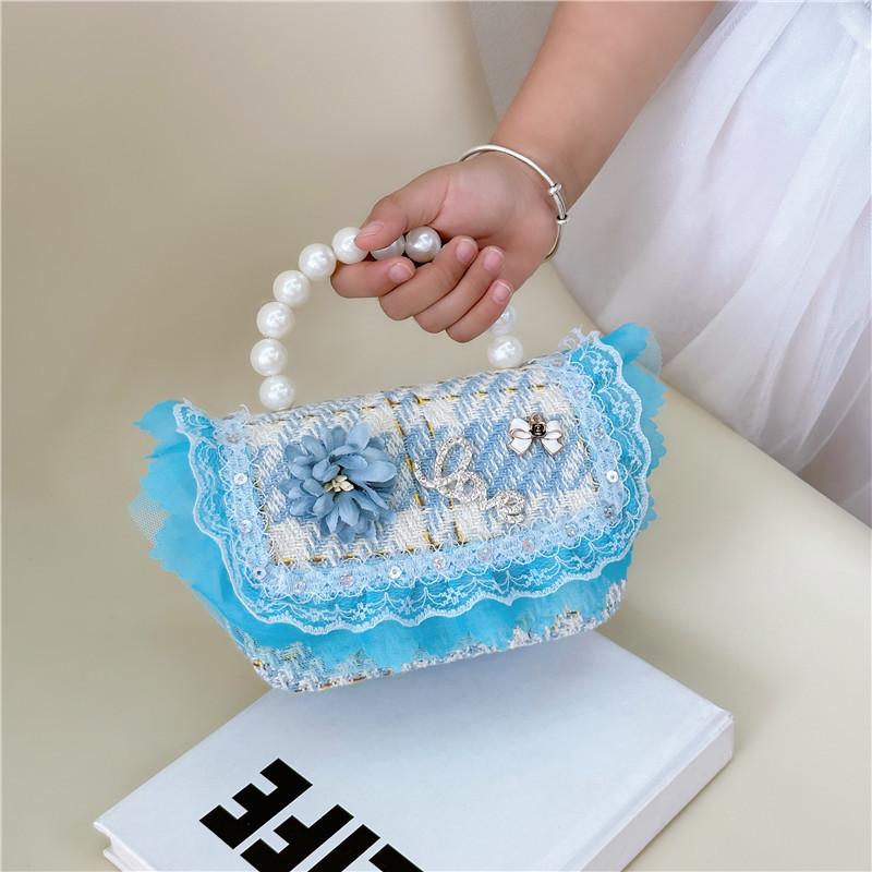 Floral Childrens Delightful Crossbody Bag With Shiny Sequins For Fashionable Toddlers