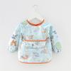 0-2Y Baby Toddler Long Sleeve Bib Cute Colorful Cartoon Printing Waterproof Smock Bib Boys Girls Burp Cloth Feeding Accessories