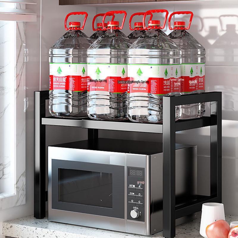 Adjustable Microwave & Kitchen Storage Rack for Countertop - Oven, Rice Cooker & Spice Organizer