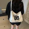 Geantă de umăr Geantă de tote cu scrisoare în stil colegiu pentru femei Rucsac de damă