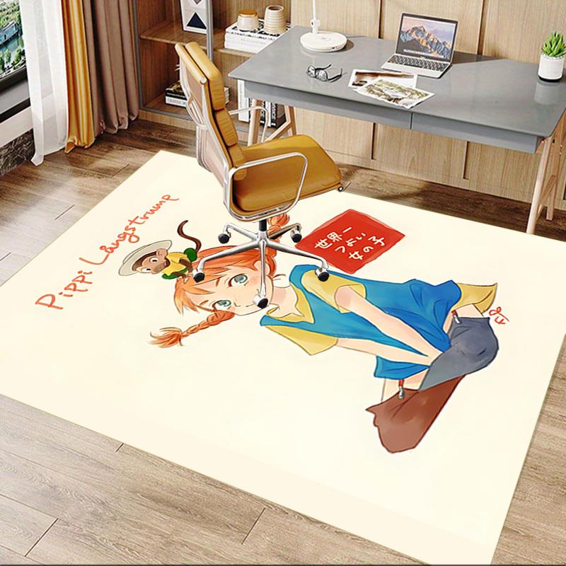 1PC Pippi Langstrumpf monkey Extra Large Non Slip Floor carpet, Office, family, bedroom, Studio Large Area Rug Indoor Rugs