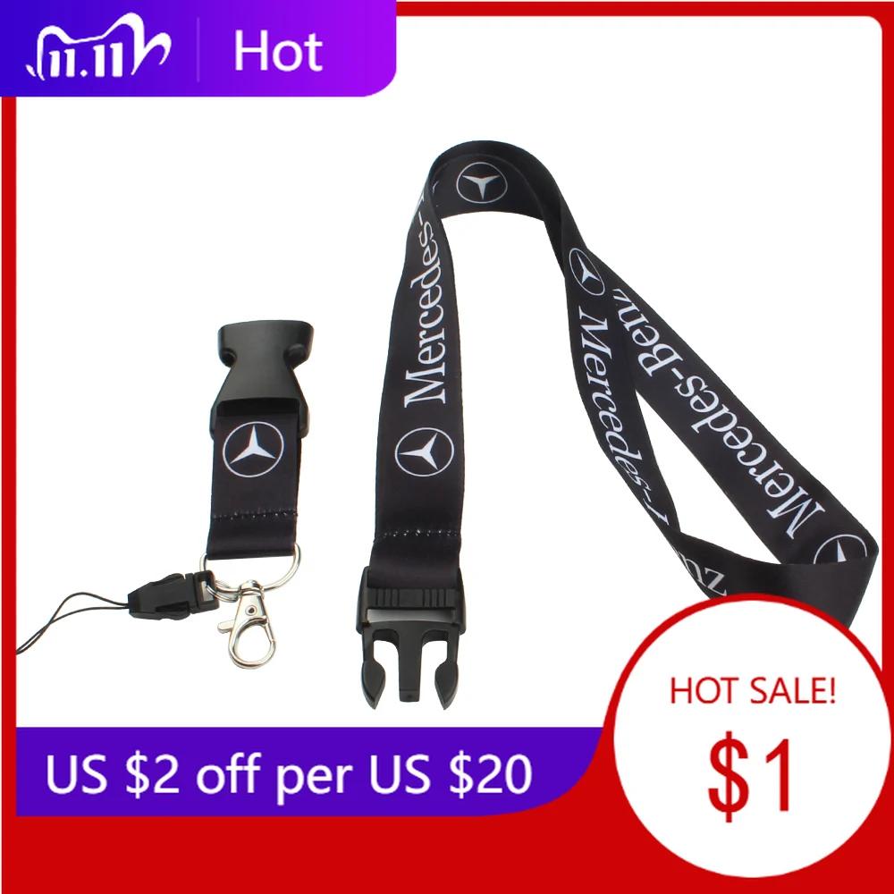 hrmfq5 For Mercedes Benz New Lanyard for Car Keys Cell Phone Neck Straps car key chain For Mercedes Benz AMG C G E S ML SL GLK GLE GLS