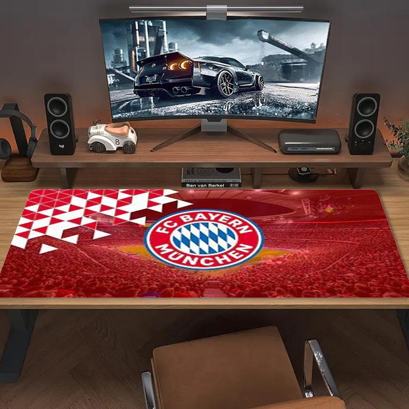 FC Bayern Munich Logo Color Mouse Pad Large Gaming Table Cushion Non-slip Laptop Tablet Big Mousepad XXL Mat Mini PC Playmat With Lock edge