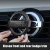 8.7/10/10.5/11.7/12.7cm Pegatina Cubierta Emblema Maletero Delantero Trasero de Coche Para Qashqai Juke Pulsar Sentra Altima Patrol Micra Rogu
