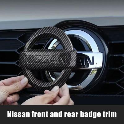 8.7/10/10.5/11.7/12.7cm Car Front Rear Trunk Emblem Cover Sticker For Qashqai Juke Pulsar Sentra Altima Patrol Micra Rogu
