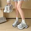 Thick-soled dad shoes women's ins spring and summer versatile mesh breathable feet small height increase casual sports shoes