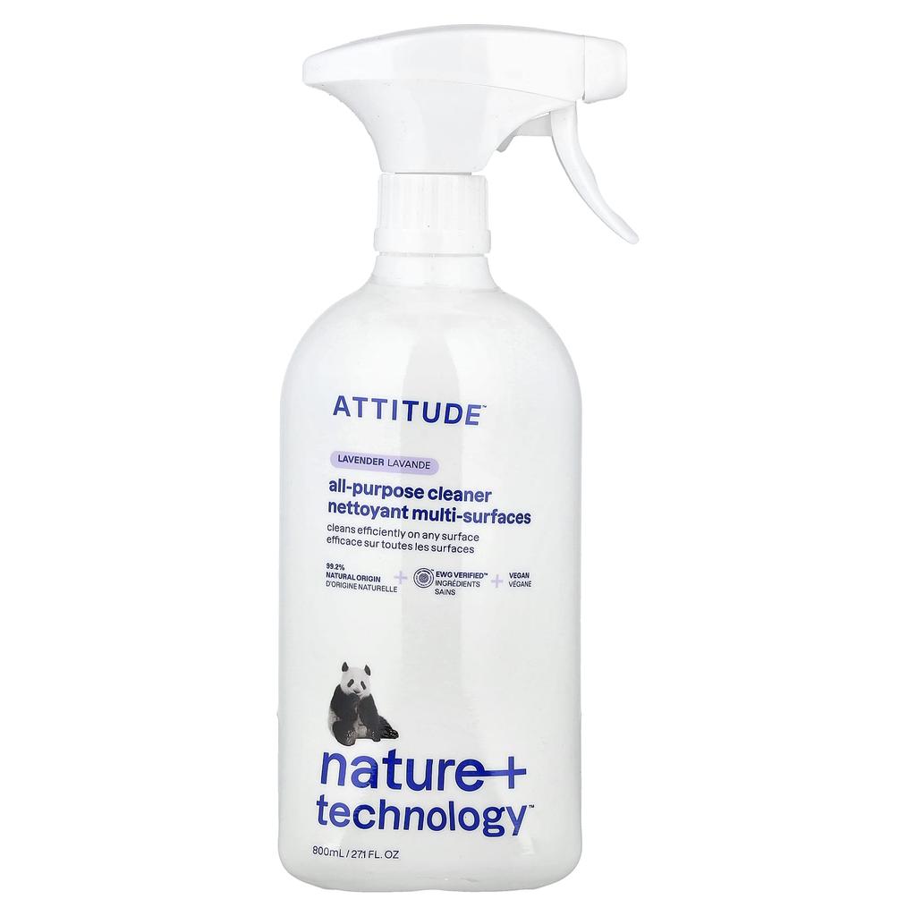 ATTITUDE, Nature + Technology™, All-Purpose Cleaner, Lavender, 800 ml (27.1 fl oz)