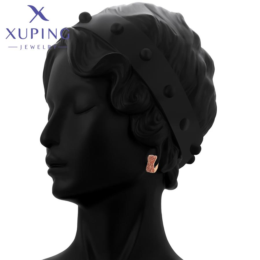 Xuping Jewelry Fashion New Arrival Copper Alloy Gold Color Huggies Earrings for Women Party Gift X000981044