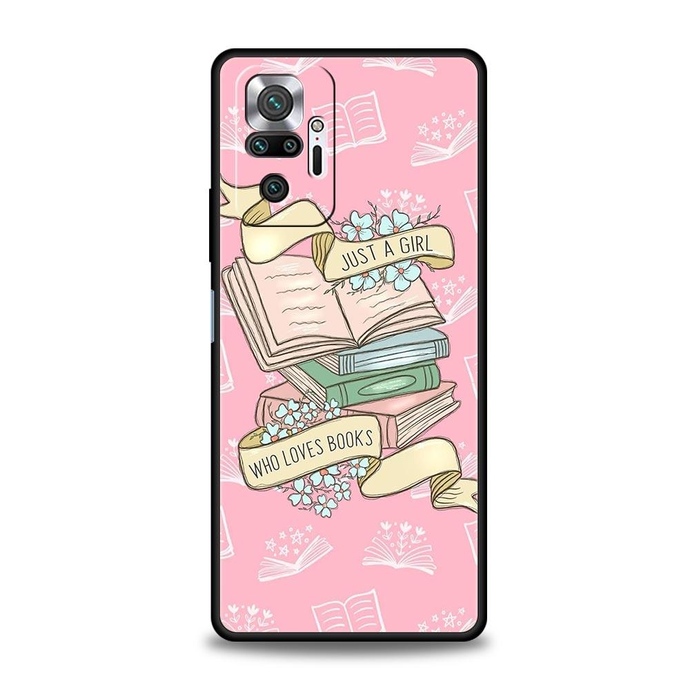 Funny Book Worms Phone Case For Xiaomi Redmi Note 14 13 12 Pro Plus 5G 9S 9 10 11 4G 14C 13C 12C 10C 9C 9A Soft Cover